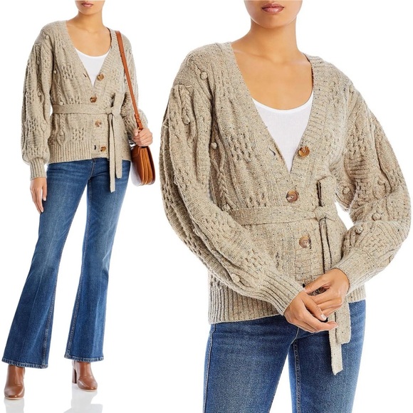 SEA New York Polly Wool Cable Knit Cardigan Sweater, Size XS New w/Tag $425 - Picture 13 of 13
